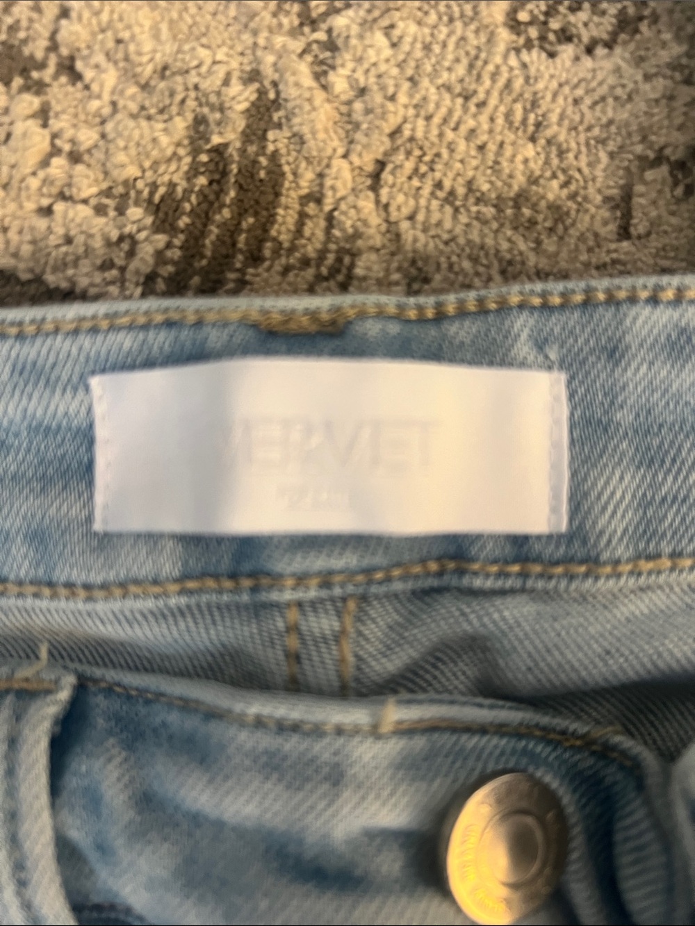 Vervet, light wash, wide leg jeans, size 29, raw hem - Picture 5 of 8